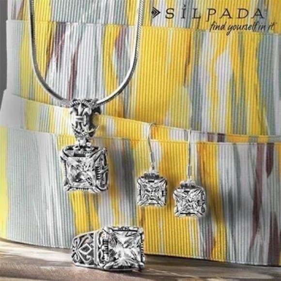Silpada Sterling Silver Cubic Zirconia Uptown Earrings W0975 - Picture 8 of 16
